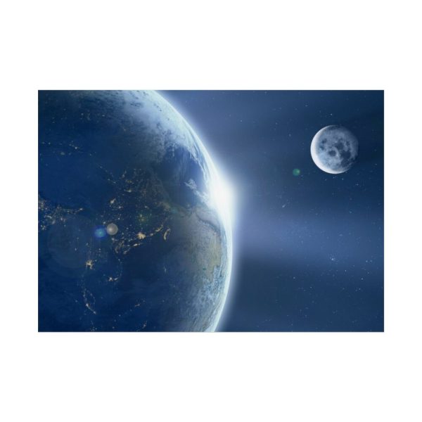 92409-381.jpg Earth Moon Ache Sunrise Poster