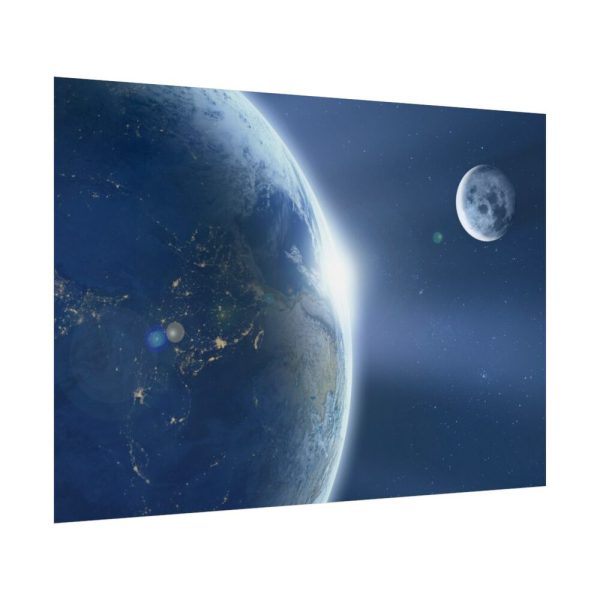 92409-383.jpg Earth Moon Ache Sunrise Poster