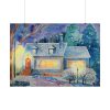 Cottage In Winter Poster