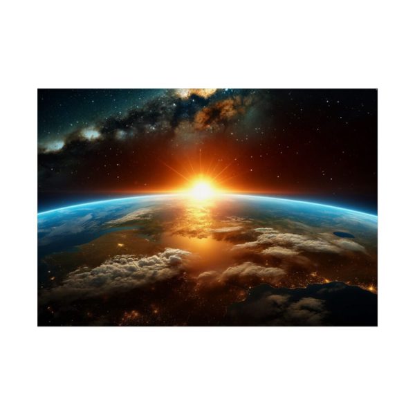 92409-506.jpg Beauty of Celestial Sunrise Over Earth Poster
