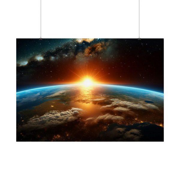 92409-507.jpg Beauty of Celestial Sunrise Over Earth Poster