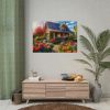 92409-53.jpg Flower Garden With Cottage Poster