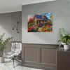 92409-54.jpg Flower Garden With Cottage Poster