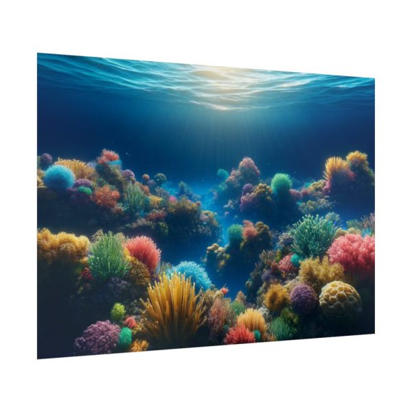 92409-67.jpg Colorful Coral in the Deep Blue Ocean Poster