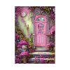 92410-100.jpg Flowersand A Pink Door Poster
