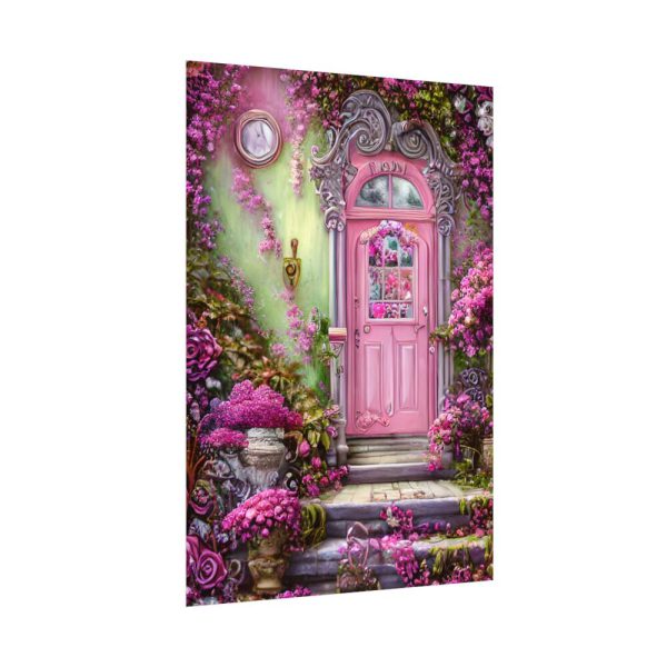 92410-102.jpg Flowersand A Pink Door Poster