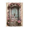 92410-106.jpg Old Door And Pink Roses Poster