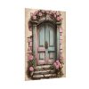 92410-107.jpg Old Door And Pink Roses Poster