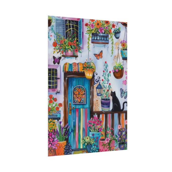 92410-112.jpg Whimsical Flowery Door Art Print Poster