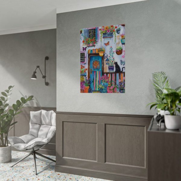 92410-114.jpg Whimsical Flowery Door Art Print Poster