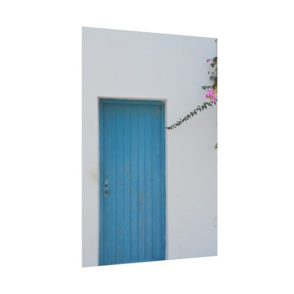 92410-132.jpg Blue Door at Santorini, Greece Poster