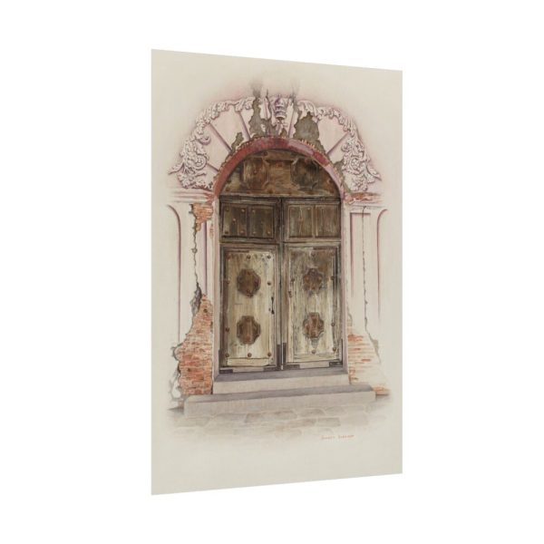 Doorway and Wall Painting by Juanita Donahoo Poster
