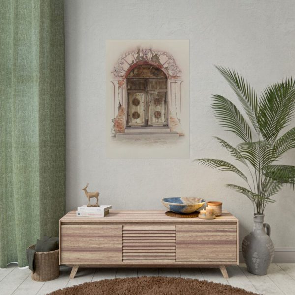Doorway and Wall Painting by Juanita Donahoo Poster