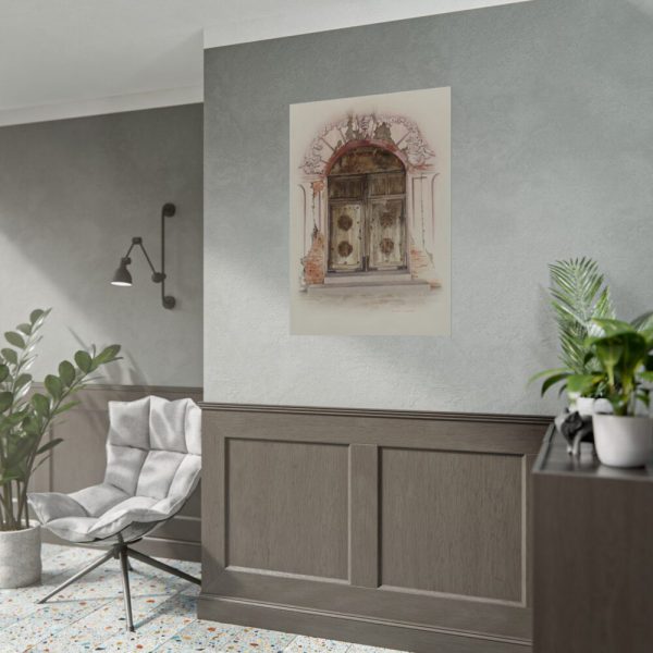 Doorway and Wall Painting by Juanita Donahoo Poster