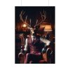 92410-16.jpg Deer Elegantly Attired Poster