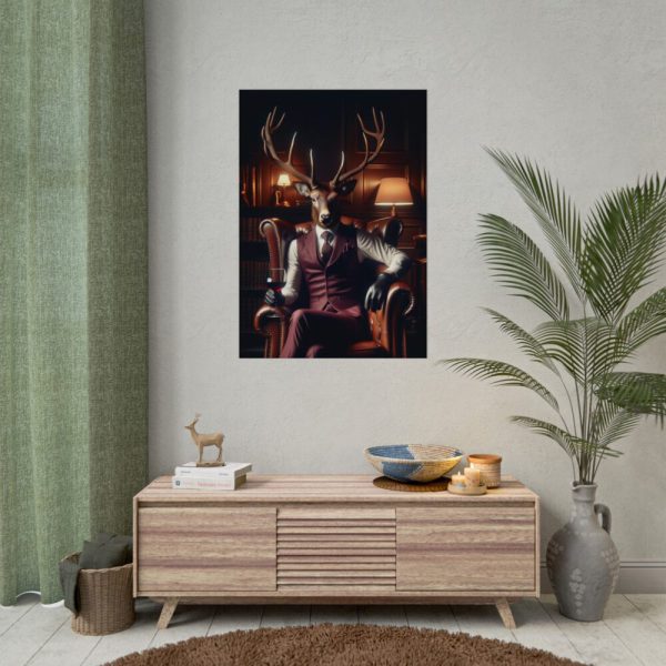 92410-18.jpg Deer Elegantly Attired Poster