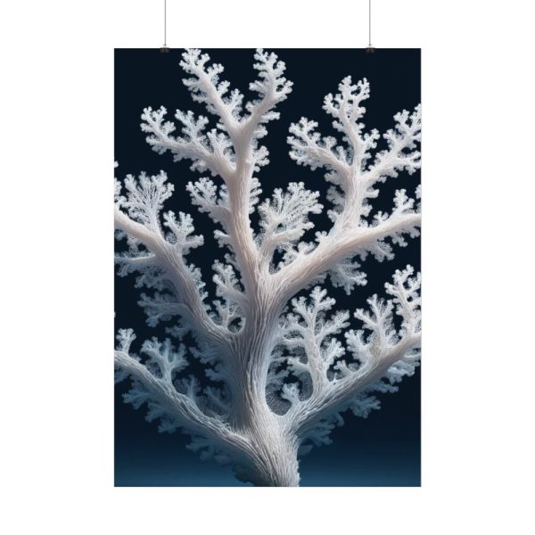92410-21.jpg Coral Against a Dark Blue Background Poster