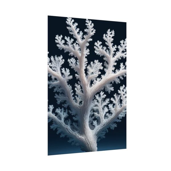 92410-22.jpg Coral Against a Dark Blue Background Poster