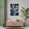 92410-23.jpg Coral Against a Dark Blue Background Poster