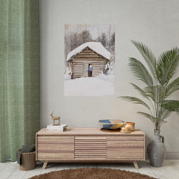 92410-33.jpg Old Woman at the Sauna Door Poster