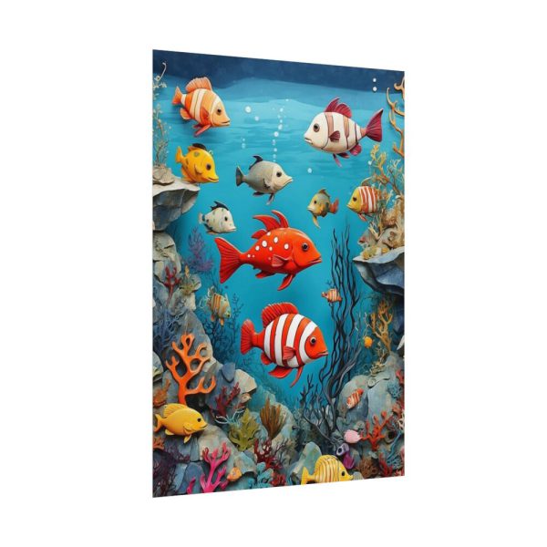 Whimsical Assortment Of Marine Life Poster