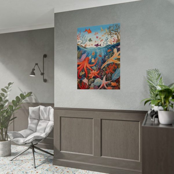 92410-64.jpg Colorful Underwater Scene Art Print Poster