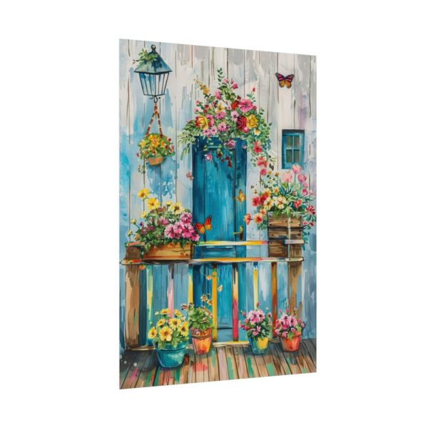 92410-92.jpg Whimsical Flowery Door Poster