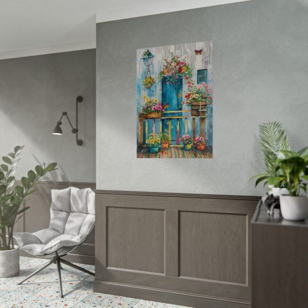 92410-94.jpg Whimsical Flowery Door Poster