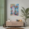 Whimsical Door With Garden of Potted Plants Poster