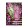92411-100.jpg Flowersand A Pink Door Poster