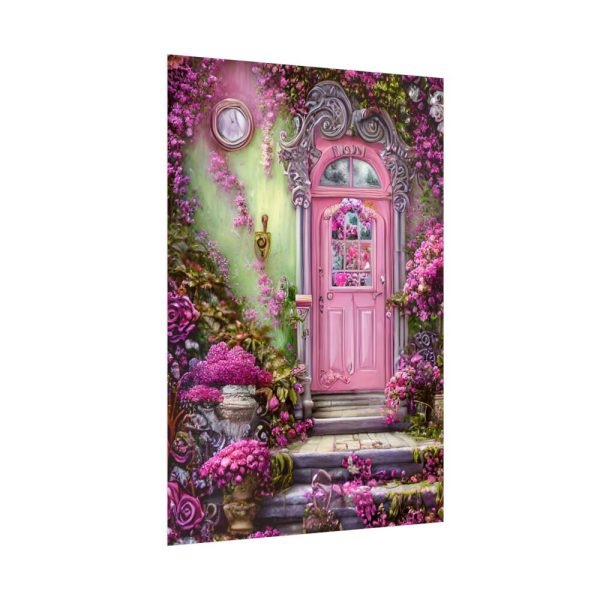 92411-102.jpg Flowersand A Pink Door Poster