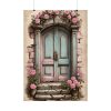92411-106.jpg Old Door And Pink Roses Poster