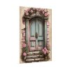 92411-107.jpg Old Door And Pink Roses Poster