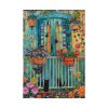 92411-115.jpg Blue Door With Black Cats Poster