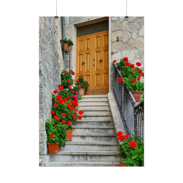 92411-121.jpg Doors With Flowers Poster
