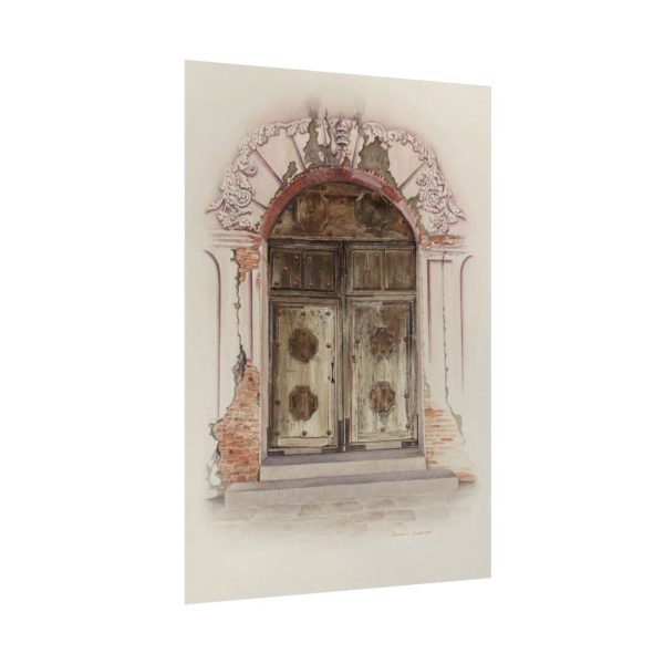 Doorway and Wall Painting by Juanita Donahoo Poster