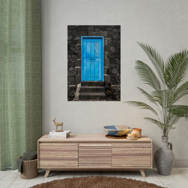 92411-153.jpg Blue Old Doors Poster