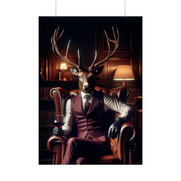 92411-16.jpg Deer Elegantly Attired Poster