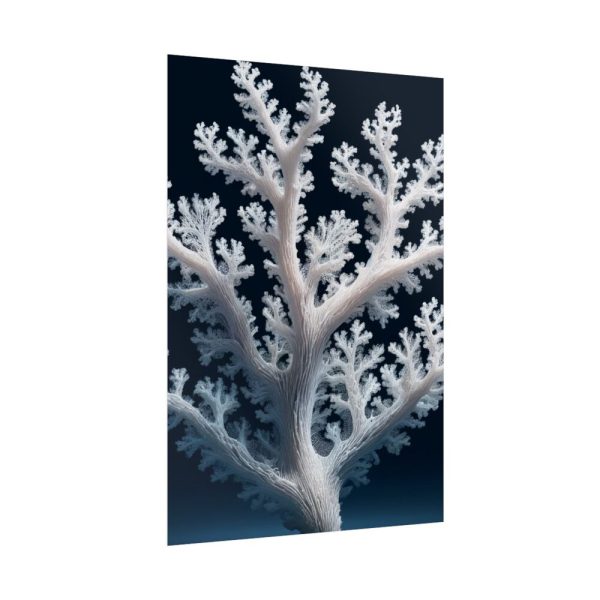 92411-22.jpg Coral Against a Dark Blue Background Poster