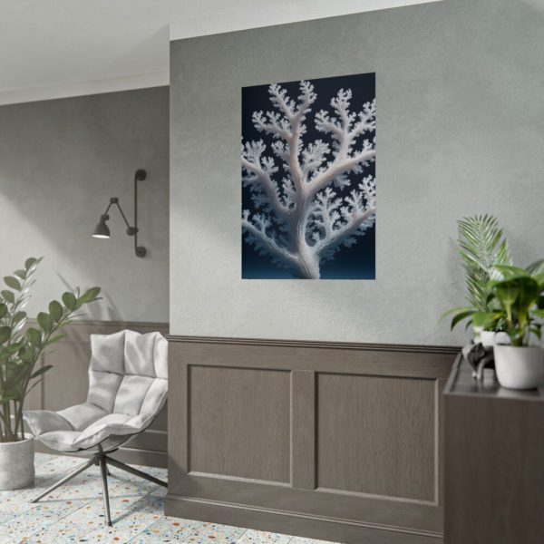 92411-24.jpg Coral Against a Dark Blue Background Poster