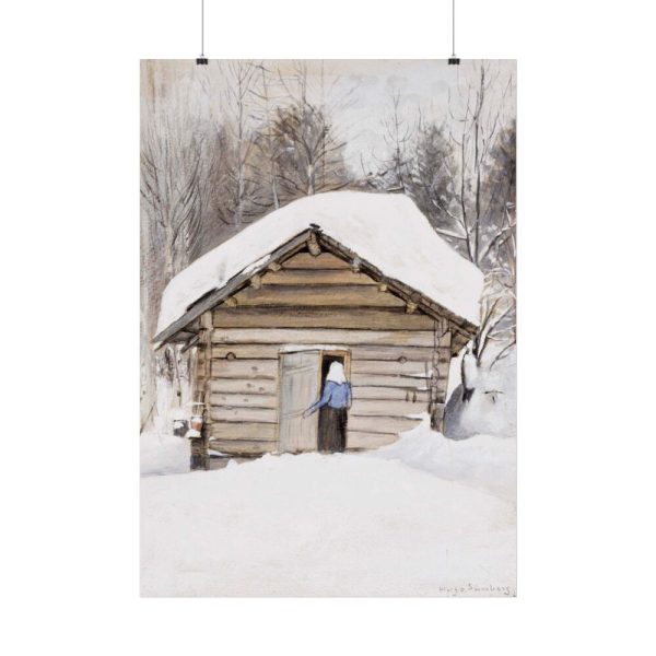 92411-31.jpg Old Woman at the Sauna Door Poster