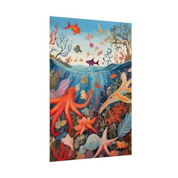 92411-62.jpg Colorful Underwater Scene Art Print Poster