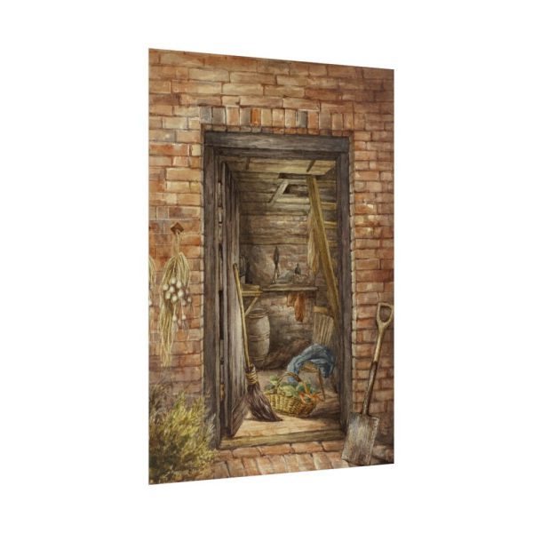 92411-72.jpg Brick Wall with Open Door and Shovel by Elizabeth Murray Poster