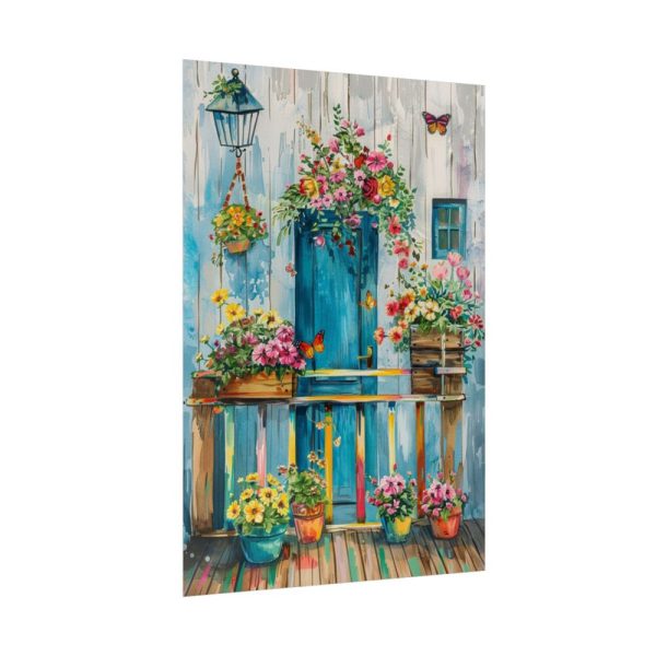 92411-92.jpg Whimsical Flowery Door Poster
