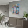 Whimsical Door With Garden of Potted Plants Poster