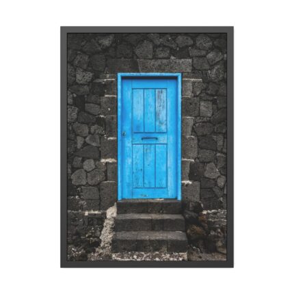 Blue Old Doors Framed Poster