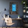 93830-114.jpg Blue Old Doors Framed Poster