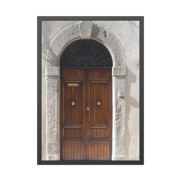93830-116.jpg Arched Wooden Door, Architecture Framed Poster