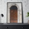 93830-119.jpg Arched Wooden Door, Architecture Framed Poster