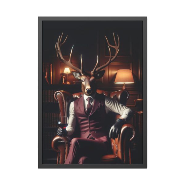 93830-12.jpg Deer Elegantly Attired Framed Poster